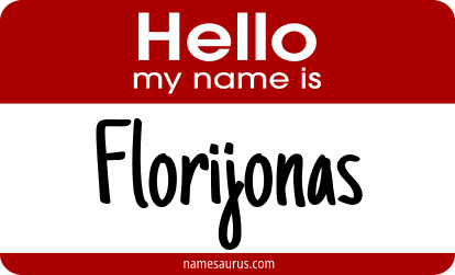 Hello my name is Florijonas png download