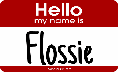 Hello my name is Flossie png download