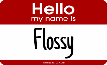 Hello my name is Flossy png download
