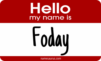 Hello my name is Foday png download