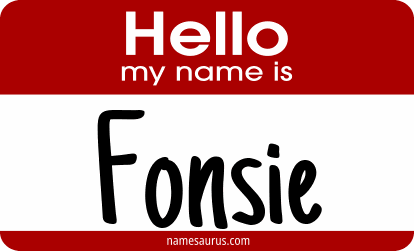 Hello my name is Fonsie png download