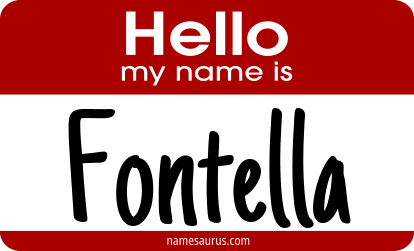 Hello my name is Fontella png download