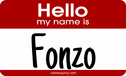 Hello my name is Fonzo png download