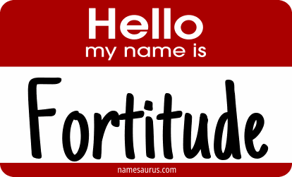 Hello my name is Fortitude png download