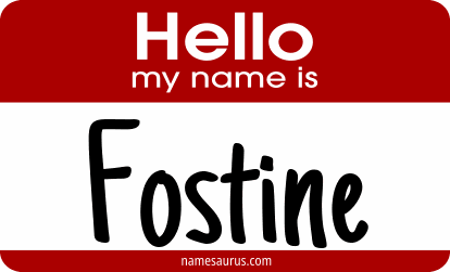 Hello my name is Fostine png download
