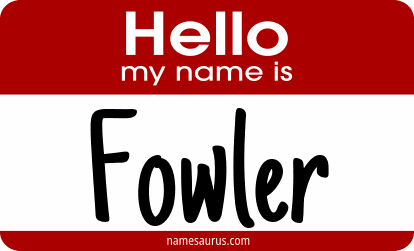 Hello my name is Fowler png download