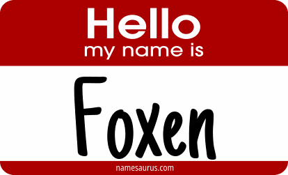 Hello my name is Foxen png download
