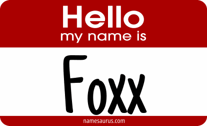 Hello my name is Foxx png download