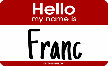 Hello my name is Franc png download
