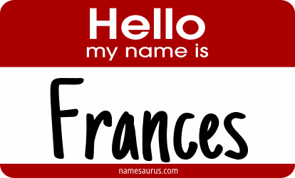 Hello my name is Frances png download