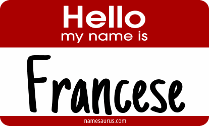 Hello my name is Francese png download