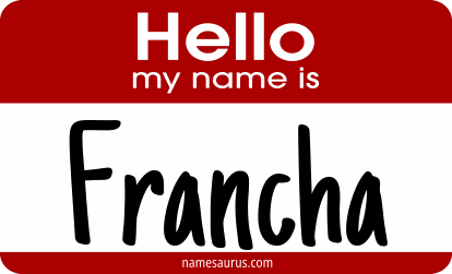 Hello my name is Francha png download