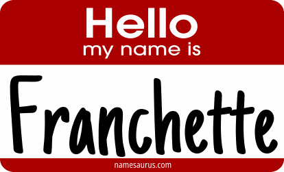 Hello my name is Franchette png download