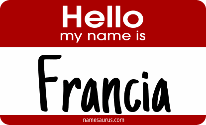 Hello my name is Francia png download