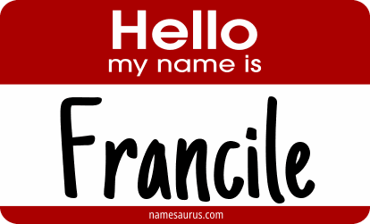 Hello my name is Francile png download