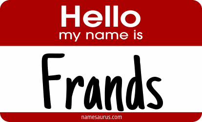 Hello my name is Frands png download
