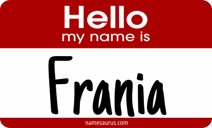 Hello my name is Frania png download