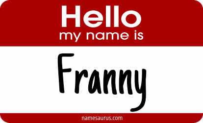 Hello my name is Franny png download