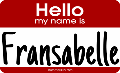 Hello my name is Fransabelle png download
