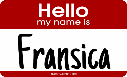 Hello my name is Fransica png download