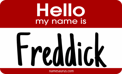 Hello my name is Freddick png download