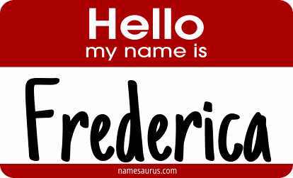Hello my name is Frederica png download