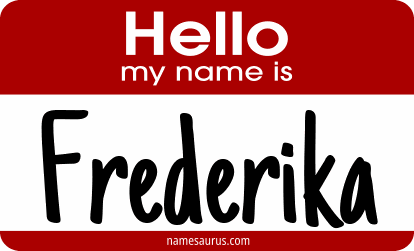 Hello my name is Frederika png download