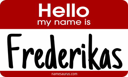 Hello my name is Frederikas png download