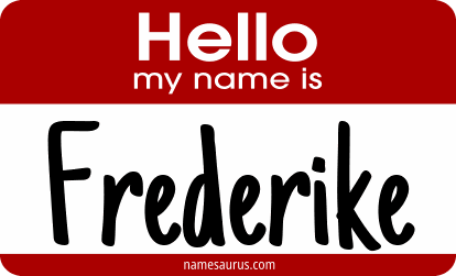 Hello my name is Frederike png download