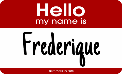 Hello my name is Frederique png download