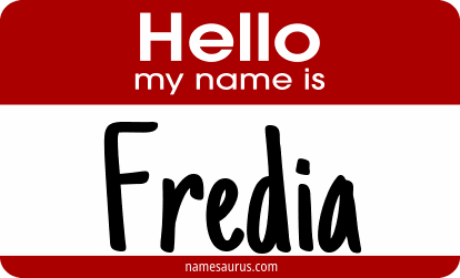 Hello my name is Fredia png download
