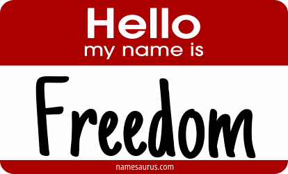 Hello my name is Freedom png download