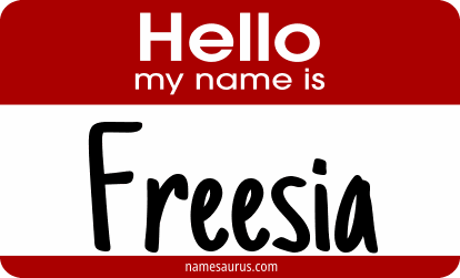 Hello my name is Freesia png download