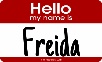 Hello my name is Freida png download