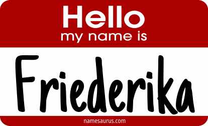 Hello my name is Friederika png download
