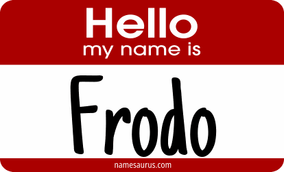 Hello my name is Frodo png download
