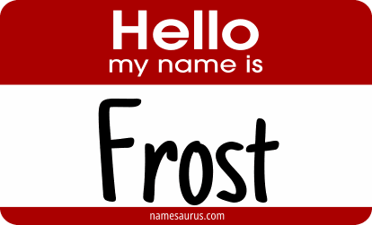 Hello my name is Frost png download