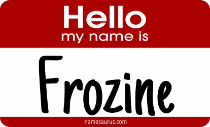 Hello my name is Frozine png download