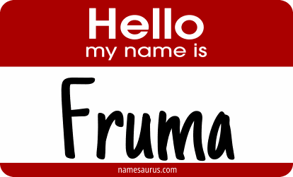 Hello my name is Fruma png download