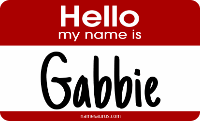 Hello my name is Gabbie png download