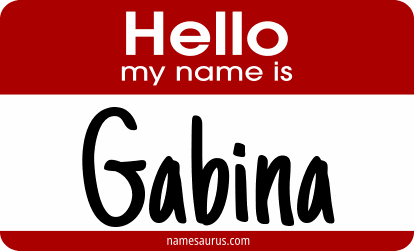 Hello my name is Gabina png download
