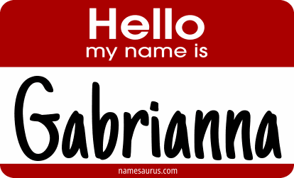 Hello my name is Gabrianna png download