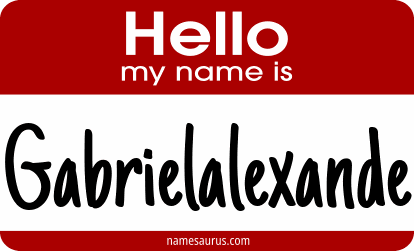 Hello my name is Gabrielalexande png download