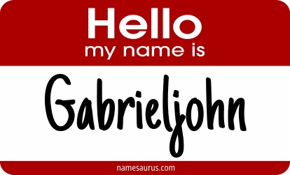 Hello my name is Gabrieljohn png download