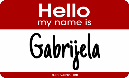 Hello my name is Gabrijela png download