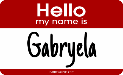 Hello my name is Gabryela png download