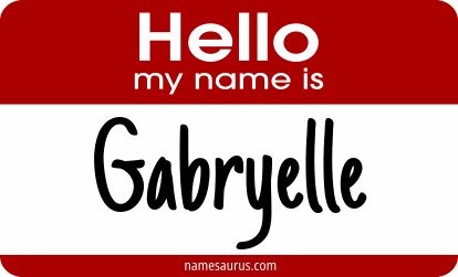 Hello my name is Gabryelle png download