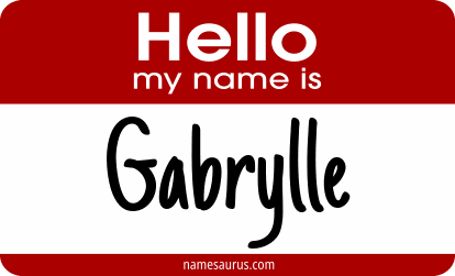 Hello my name is Gabrylle png download