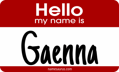 Hello my name is Gaenna png download