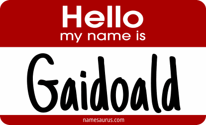 Hello my name is Gaidoald png download